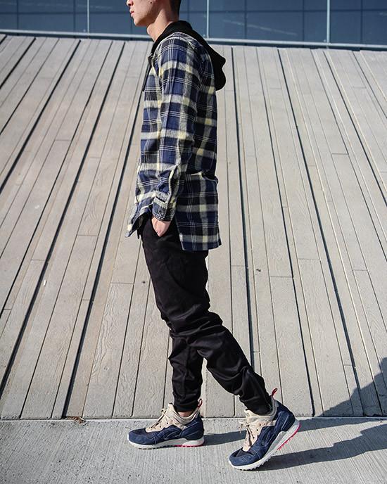 THOM LS FLANNEL NAVY