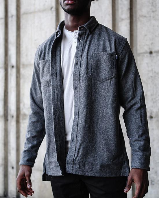 COLT LS BUTTON UP GREY