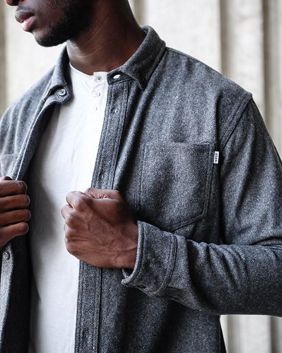 COLT LS BUTTON UP GREY