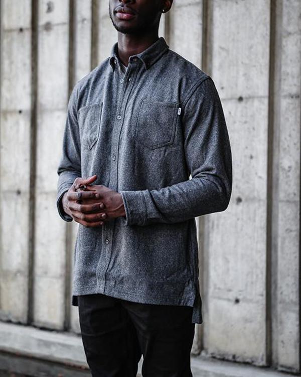 COLT LS BUTTON UP GREY