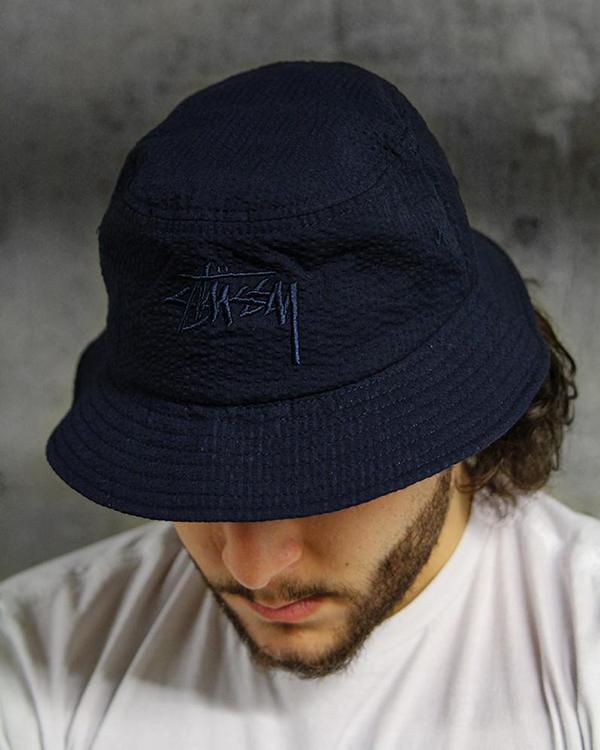 STOCK SEERSUCKER BUCKET HAT