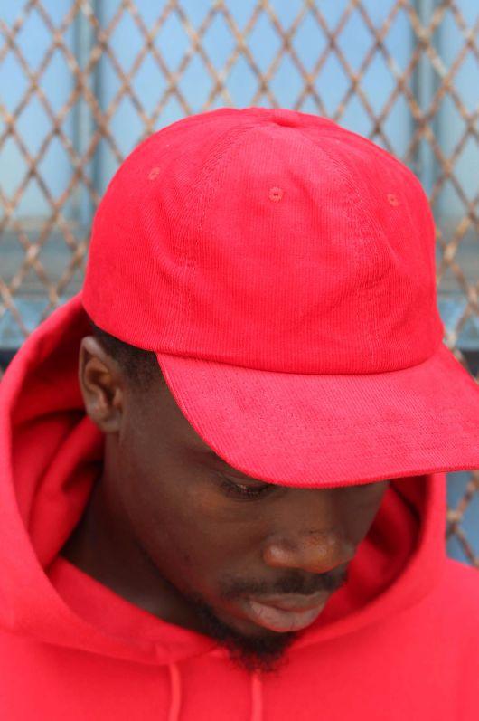 RARE PANTHER CORDUROY SNAPBACK RED